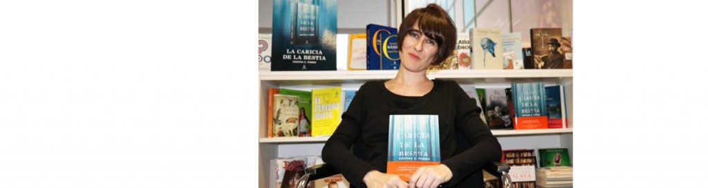 Cristina C. Pombo en el Bibliotren