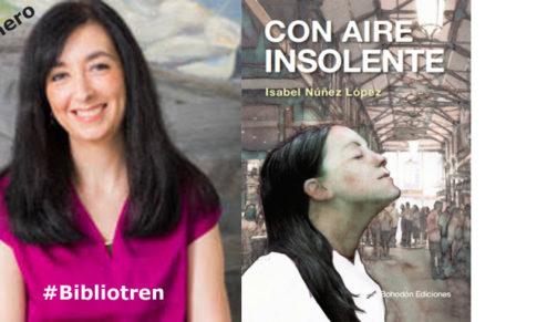 Isabel Núñez en el Bibliotren