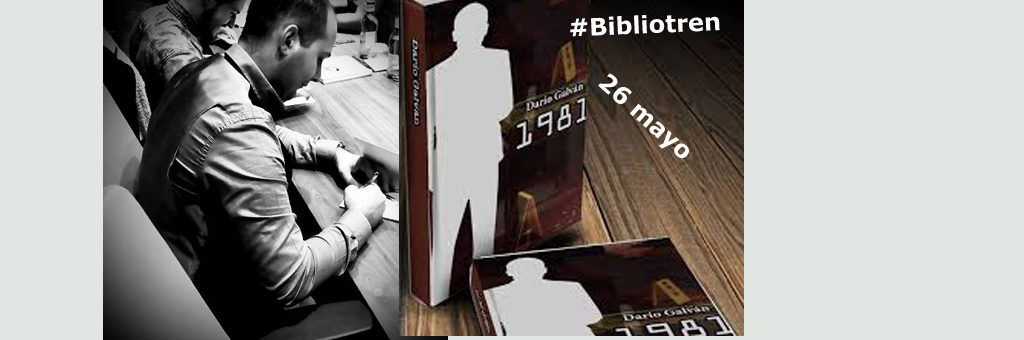 Darío Galván en el Bibliotren