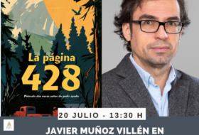 Javier Muñoz Villén en el Bibliotren