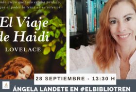Ángela Landete Arnal en el Bibliotren