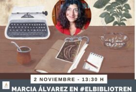Marcia Álvarez en el Bibliotren