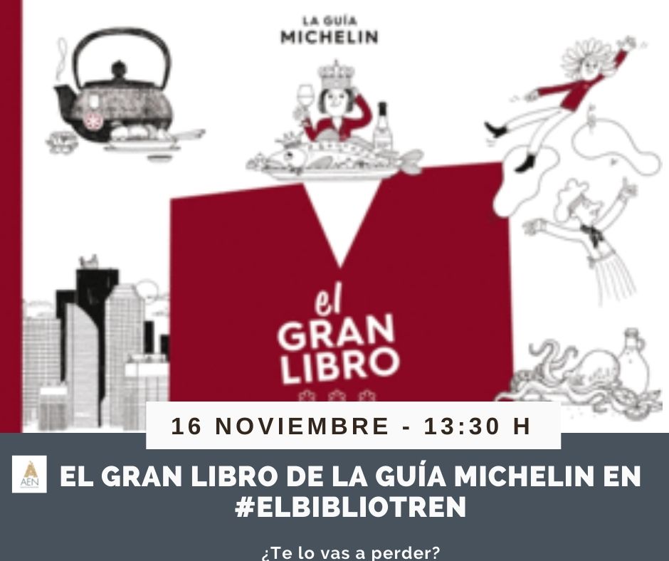 El gran libro de la Guía MIchelin en el Bibliotren