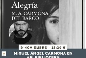Miguel Ángel Carmona en el Bibliotren