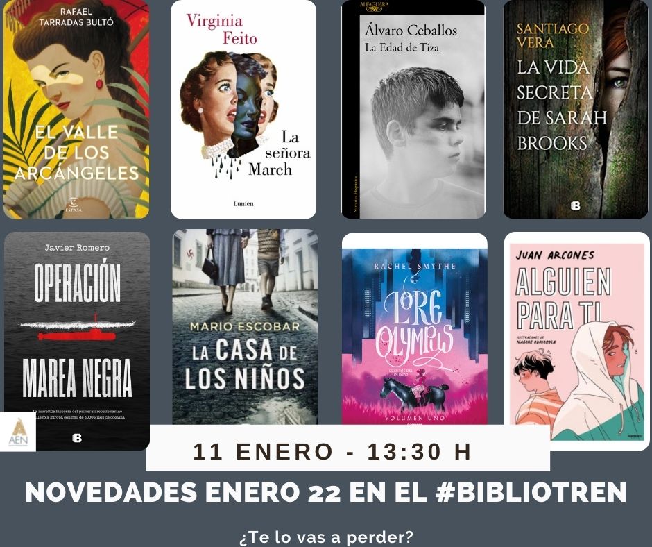 Novedades literarias enero 2022 en el Bibliotren