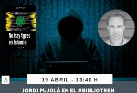 Jordi Pujolà en el Bibliotren