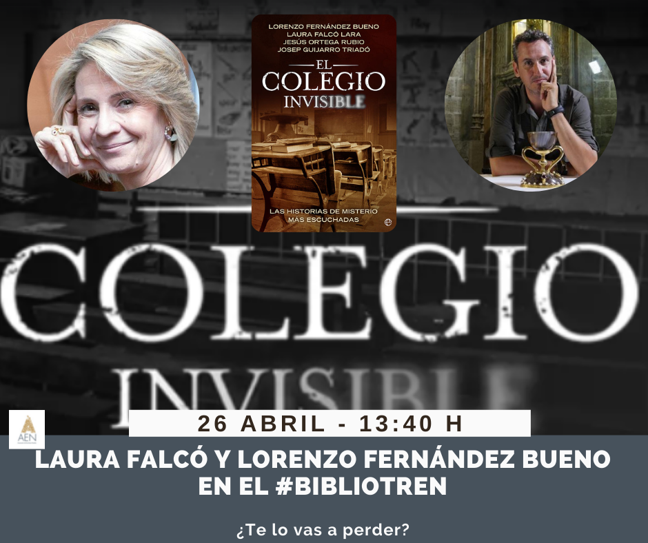Laura Falcó y Lorenzo Fernández en el Bibliotren