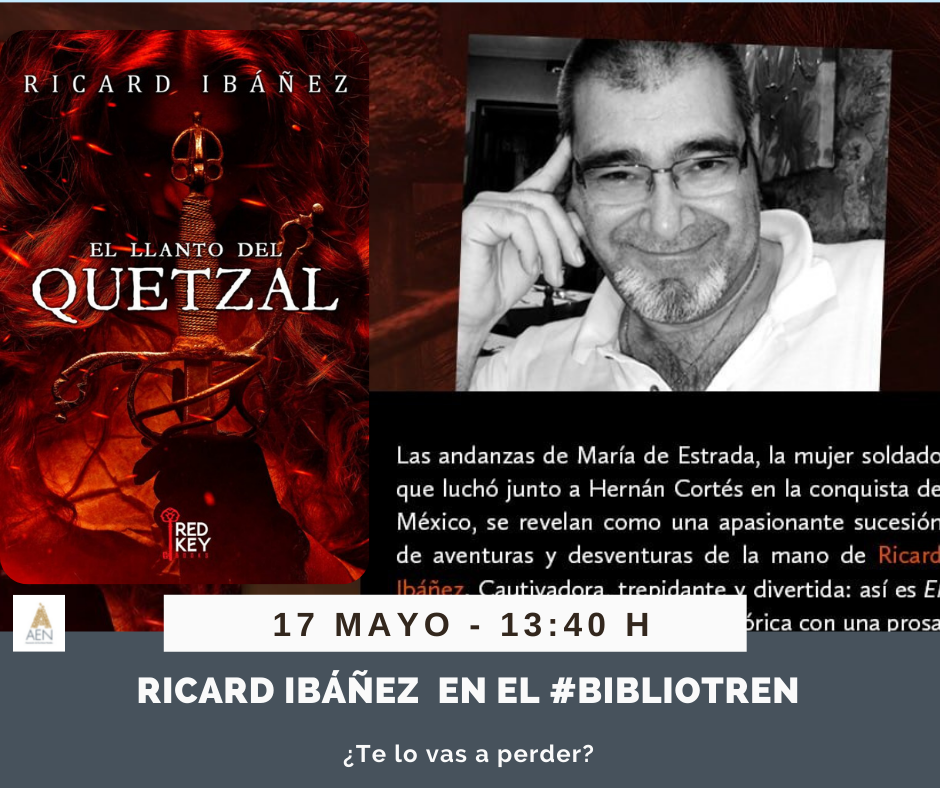 Ricard Ibáñez en el Bibliotren