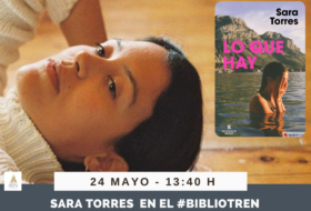 Sara Torres en el Bibliotren