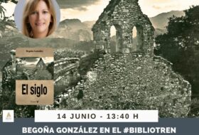 Begoña González en el Bibliotren