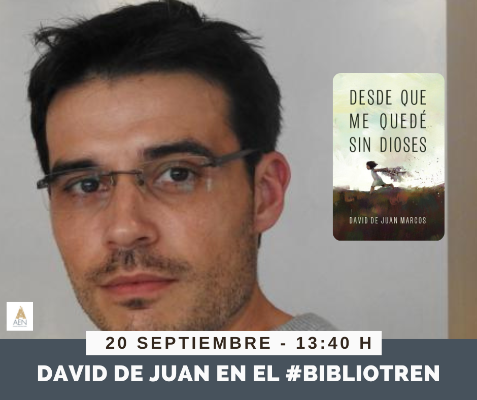 David de Juan en el Bibliotren