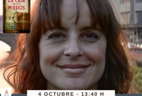 Arantxa García Roces en el Bibliotren