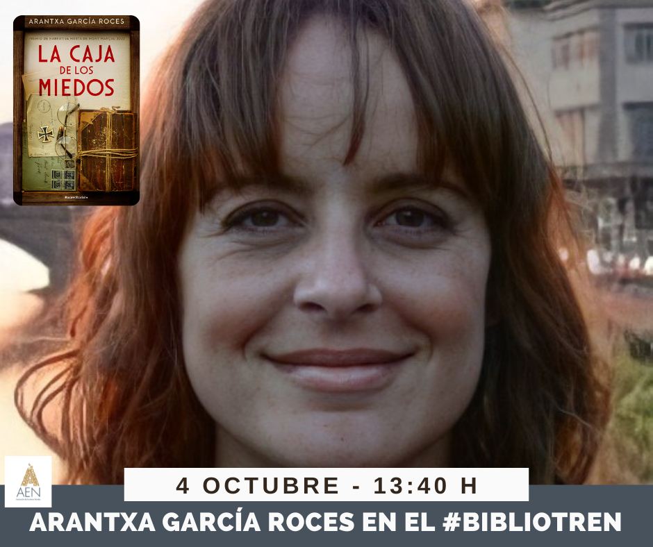 Arantxa García Roces en el Bibliotren